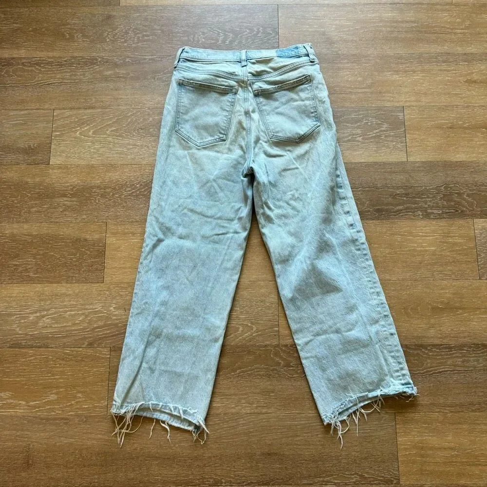 Abercrombie The Crop Wide Leg Ultra High Rise Jeans - Picture 2 of 6